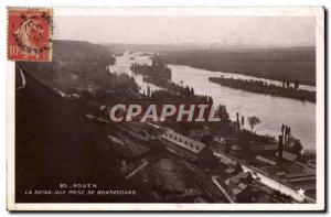 Old Postcard Rouen Seine View from Bonsecours