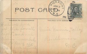 ELWOOD HOTEL HIGH POINT NORTH CAROLINA POSTCARD 1908