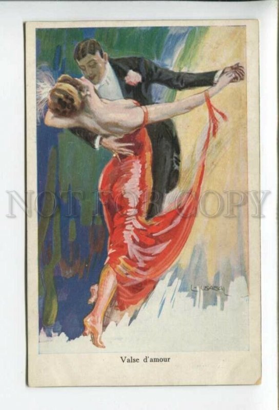 431790 USABAL Dance WALTZ of Lovers Vintage Postcard SWSB #1126