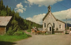 Vintage Postcard Ride On The Barnard Stagecoach Barkerville British Columbia