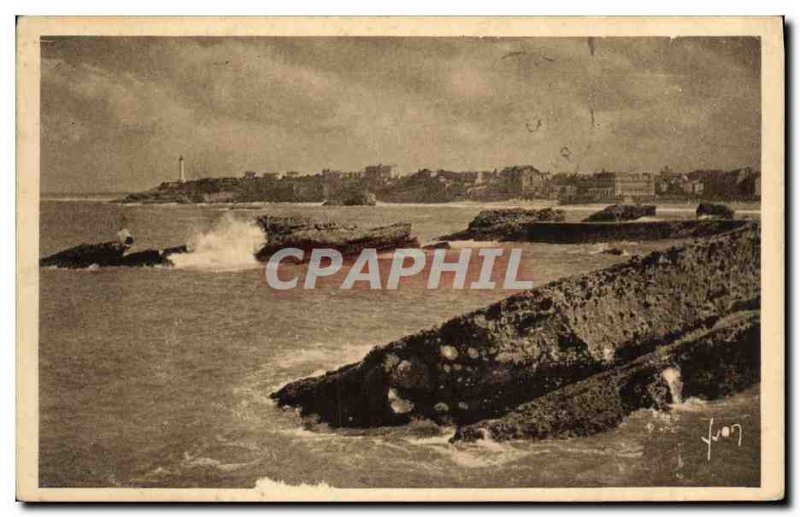 Old Postcard Biarritz Lighthouse Cape St. Martin