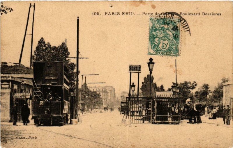 CPA PARIS (17e) Porte de CLICHY. Boulevard Berthier (563473)