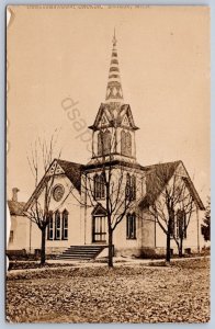 K45/ Bangor Michigan RPPC Postcard c1910 Congregational Church 319