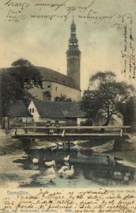 czech, DOMAŽLICE, Bývalý hrad Chodů (1904) Postcard