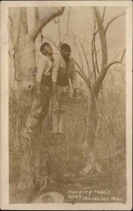 Mazatlan Mexico Macabre Death Mexican Revolution c1910 Real Photo Postcard