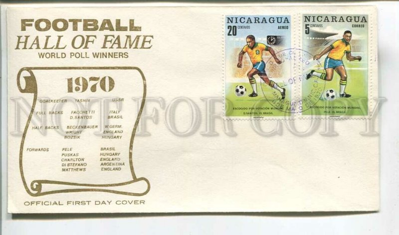 481673 1970 FDC Nicaragua football players Brazilian footballers Pele Santos