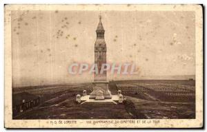 Old Postcard N D Lorette cemetery The Chapel and Tower