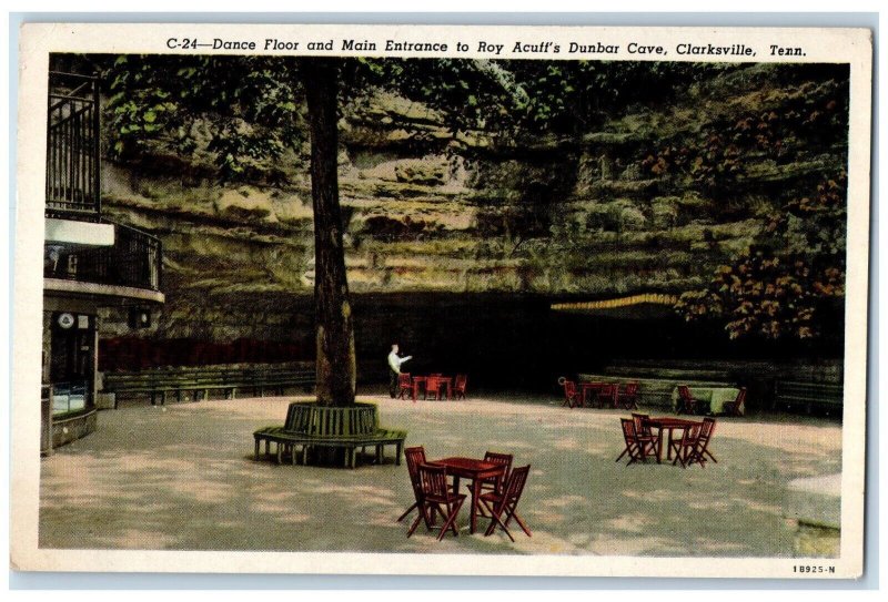 1955 Dance Floor Main Entrance Roy Acuff's Dunbar Cave Clarksville TN Postcard