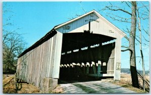 Postcard - Tow Path Covered Bridge over the Mill Creek - Indiana