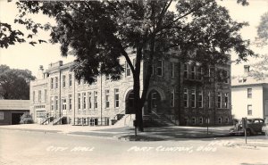 H70/ Port Clinton Ohio RPPC Postcard c1950s City Hall Building 158