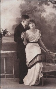 Romantic Victorian Couple  Vintage Postcard C133
