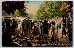 Allentown PA Midway Allentown Fair Pennsylvania 1914 Postcard C31