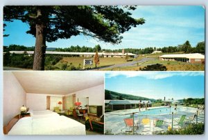 1960 Littleton New Hampshire Vintage Postcard Perkins Motel Interstate Multiview