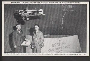 Pilot Airplane Century of Progress World Fair Postcard VMV