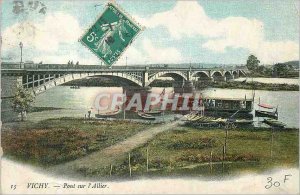 Postcard Old Bridge Vichy Allier