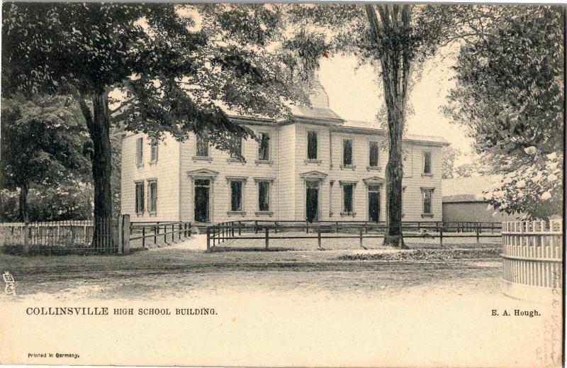 Tucks 2294 Collinsville CT High School Building c1906 Vintage Postcard O02