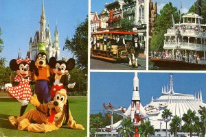 FL - Walt Disney World. Multi-View, Mickey, Minnie, Goofy, Pluto