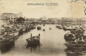 PC CPA SINGAPORE, GENERAL VIEW, VUE GENERALE, Vintage Postcard (b18703)