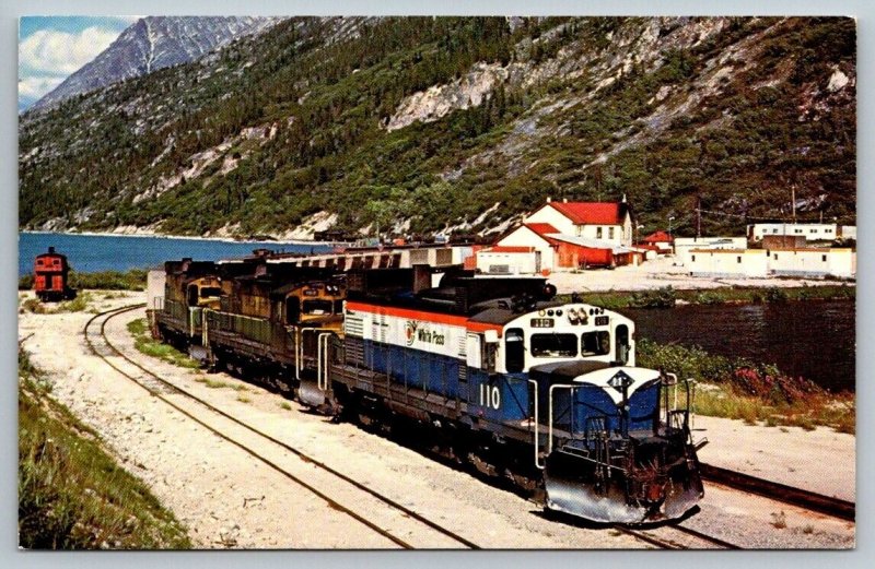 White Pass & Yukon Train Railway RR Railroad Train Locomotive  Postcard