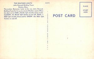 The Weather Lights Boston, Massachusetts Postcard