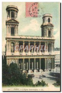 Old Postcard Paris Saint Sulpice Church