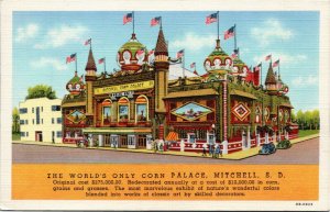 Corn Palace, Mitchell South Dakota, Curt Teich linen postcard 0B-H623
