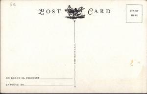 President Lines Steamship American Mail Line Via Seattle Victoria Postcard