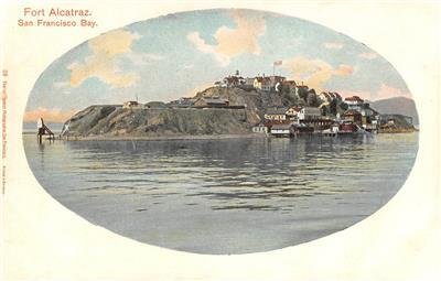 FORT ALCATRAZ San Francisco Bay, California ca 1907 Vintage Postcard