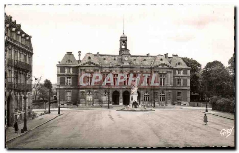 Old Postcard Elbeuf The Hotel de Ville Place Aristide Briand