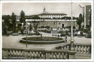 Vintage postcard Ancona province: IESI - PUBLIC GARDENS-