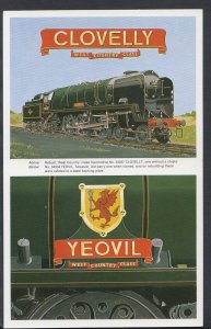 Railways Postcard - Trains - West Country Class - Clovelly & Yeovil  RS6055