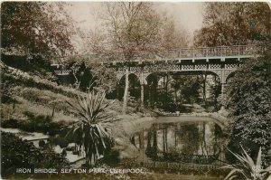 Postcard RPPC UK Liverpool Iron Bridge Sefton Park 23-9594