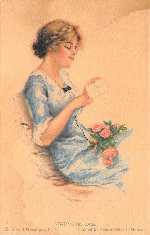 Pearl Fidler LeMunyan Stating His Case Beautiful Woman Postcard