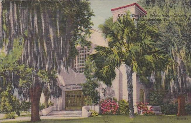 Florida Fort Lauderdale First Presbyterian Church 1955 Curteich