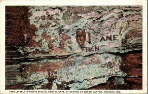 Harold Bell Wrights Studio, Marvel Cave Branson MO Vintage Postcard B18