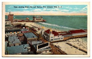 VTG View showing Steel Pier and Garden Pier, Atlantic City, NJ Postcard