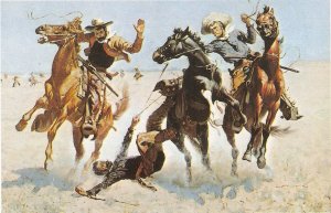 Western Scene Modern Spanish, West History Series Postcard. Size 15,5 x 10,5