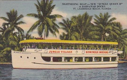 Florida Fort Lauderdale Beach Sightseeing Boat New Jungle Queen If At Bahia -...