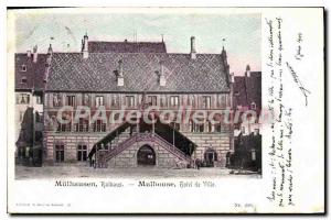 Old Postcard Mulhouse Hotel De Ville