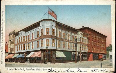 Rumford Falls ME Hotel Rumford c1910 Postcard