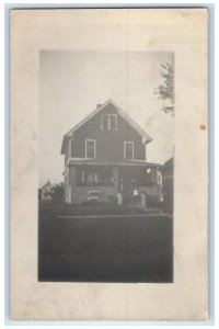 1915 Victorian House Scene Cedar Rapids Iowa IA RPPC Photo Antique Postcard