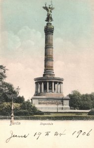 Vintage Postcard 1910's Siegressdule Historic Monument Berlin Germany
