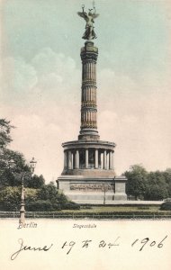 Siegressdule Historic Monument Berlin Germany Antique Postcard 1906