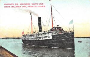 Portland ME Steamship North Star ME Steamship Line Postcard