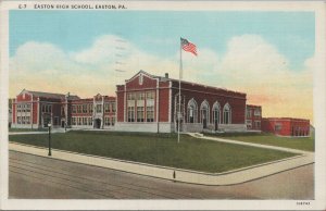 Postcard Easton High School Easton PA 1938