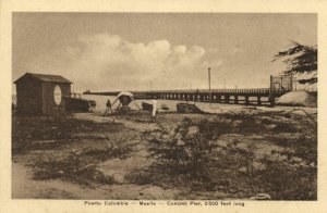 colombia, PUERTO COLOMBIA, Muelle, Concrete Pier (1920s) Postcard