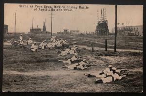 1914 Mint RPPC Postcard US Army Troops Invasion of Veracruz Mexico Battle Of 21s