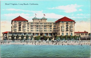 Hotel Virginia Long Beach California Vintage Postcard C103