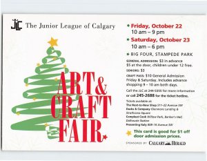 Postcard The Junior League of Calgary Art & Craft Fair, Big Four, Canada