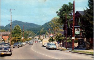 Postcard Street Scene in Gatlinburg, Tennessee